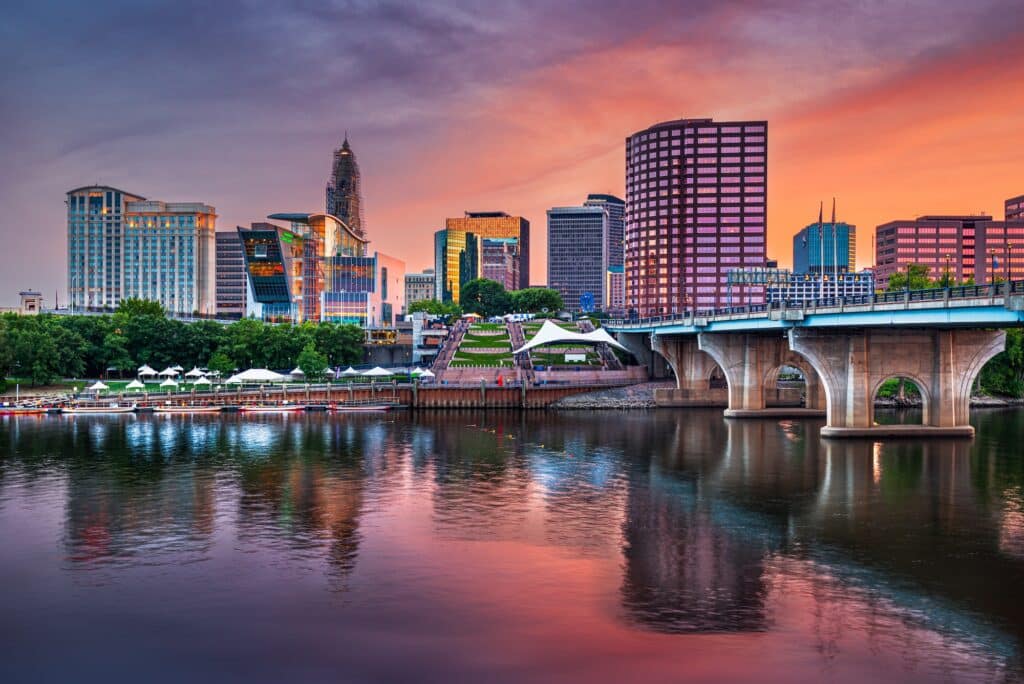 Hartford, Connecticut, USA Downtown Skyline