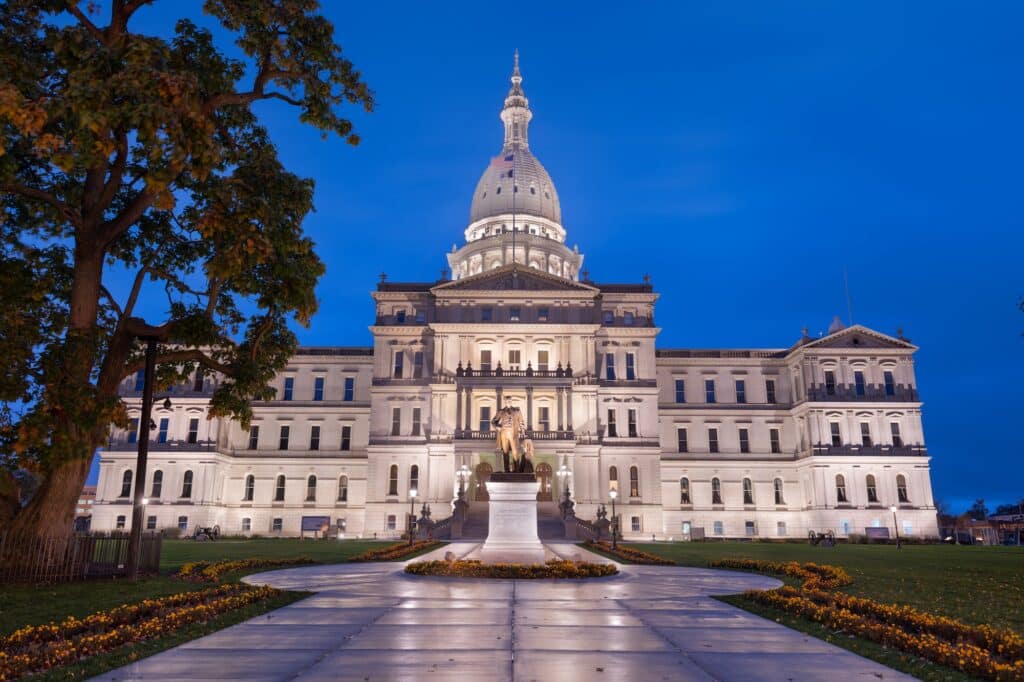 Michigan State Capitol Building in Lansing