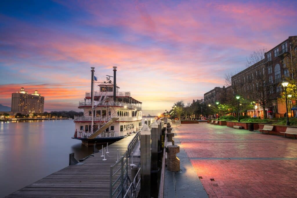 Savannah, Georgia, USA on the Riverfront