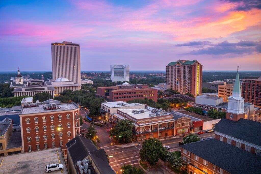 Tallahassee, Florida, USA Downtown Skyline