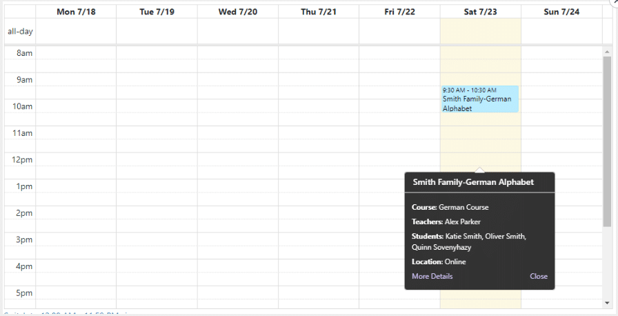 CORE Languages Instructor Dashboard and Account