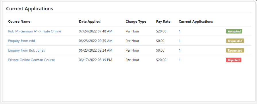 CORE Languages Instructor Dashboard and Account